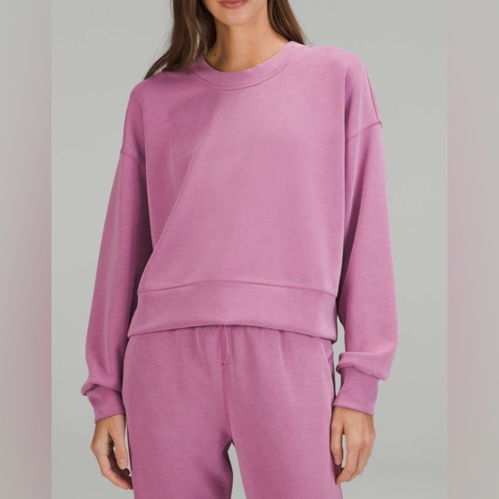 NWOT Lululemon Perfectly Oversized Cropped Crew *Softstreme Velvet Dust